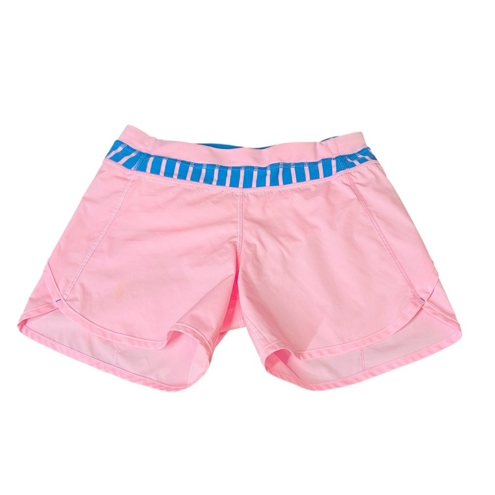 Ivivva by LULULEMON Powder Pink Athletic Racer Shorts Girls Size 14